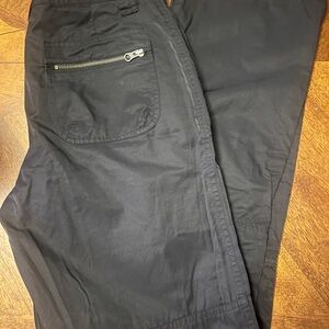 Lauren Ralph Lauren Black Joggers with Zipper Detail, size 6